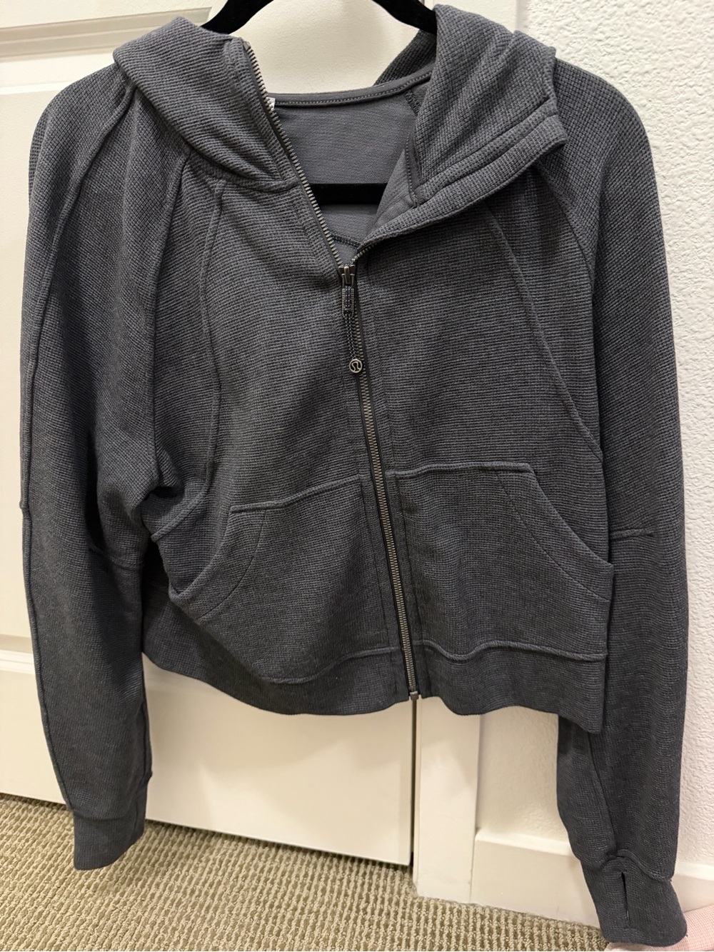 Lululemon waffle oversized hoodie - Charcoal Gray